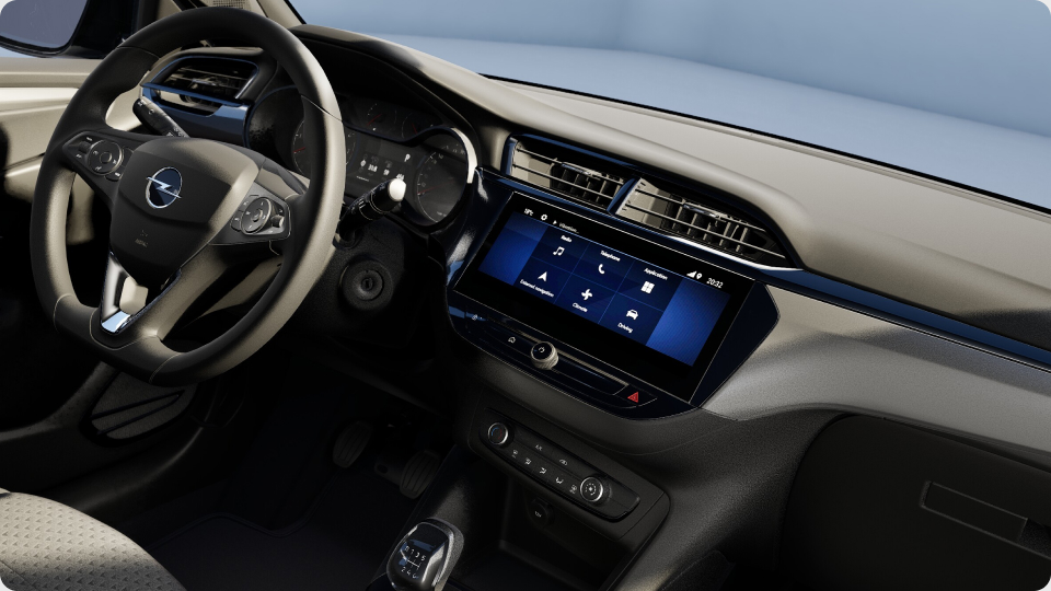 # Multimedia Radio mit 10" Infotainment Tochscreen mit Farbdisply; Audio: - Automatische Musikerkennung (Titel, Album, Interpret, Cover) bei Audiogeräten mit USB-Anschluss /- AM/FM/DAB+ Radio inkl. Bluetooth®-Audiostreaming 1); Telefon: - Freisprecheinrichtung via Bluetooth®-Schnittstelle /- Anzeige von Telefonbuch und Ruflisten; Kabellose Smartphone-Integration via Apple CarPlayTM 2) und Android AutoTM 2): - Anzeige und Bedienung ausgewählter Apps 3) und Funktionen über das 10˝-Touchscreen-Farbdisplay oder per Sprachbedienung, z.B. - Navigation (Google Maps, Apple Karten) /- Musik (z.B. Playlists, Google Play Music, Spotify, Stitcher) /- Telefon / - Vorlesen und Diktieren von Textnachrichten; Allgemein:; Nutzung der Sprachsteuerung des gekoppelten Smartphones möglich (z.B. Siri 2), Google-Sprachbedienung) - 1 USB-Schnittstelle in Mittelkonsole, vorn / - Digitaler Radioempfang DAB+ / - Lenkradfernbedienung, - Graphic Equalizer /- 6 Lautsprecher /- Stabantenne, kurz