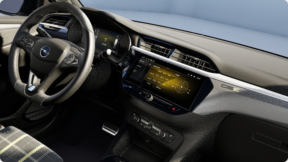 #Ecran tactile couleur de 10'' avec radio DAB; #Navigation connectée; #1 port USB type C (connexion de données) dans la console avant et 3 prises 12V; #Apple Carplay / Android Auto sans fil, et Bluetooth pour appels mains libres et streaming, radio DAB; #6 haut-parleurs (2 haut-parleurs de porte avant, 2 tweeters avant, 2 gammes complètes dans les portes arrière); #Antenne requin; #Commandes au volant; #Pour Electric et GS: tableau de bord numérique complet de 7''; #Pour les véhicules hybrides et essence en finition Edition: tableau de bord analogique
