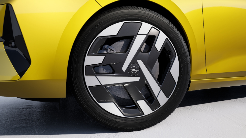18˝-Leichtmetallräder „REKORD“ in Diamant Cut/Schwarz mit Radspeichenclips in Schwarz, Reifen 225/40 R18 (Nur für Electric)