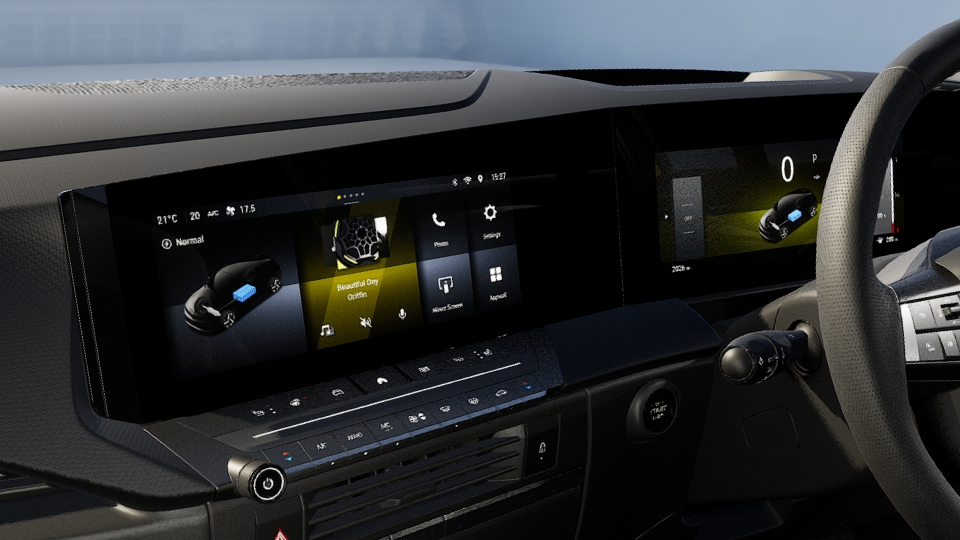 # 10" Pure Panel Pro with wireless Apple CarPlay™/Android Auto™ connection; # 10'' Driver information cluster; # E-Call and A-Call; # 1 USB C; # Heated windscreen; # Extended head-up-display