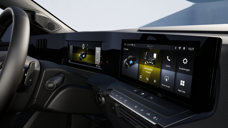 # Multimedia Infotainment System; # 10˝-Fahrerinfodisplay und 10˝-Touchscreen-Farbdisplay (Pure Panel®); # Smartphone-Integration via Apple CarPlay™ und Android Auto™